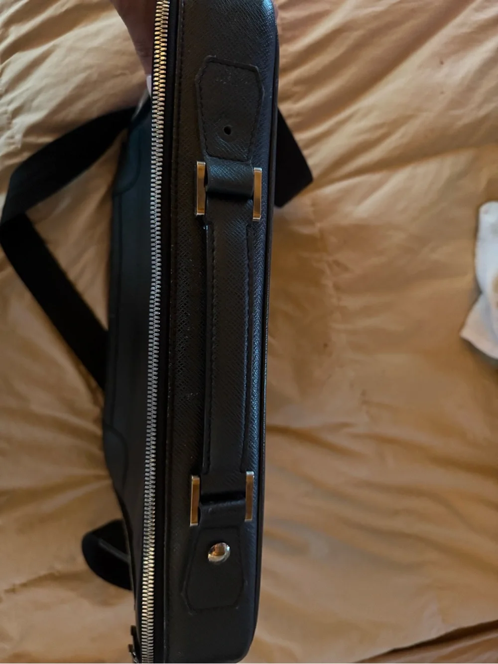 Louis Vuitton Black Epi Business Laptop Briefcase